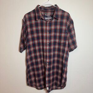 Altamont Apparel Andrew Reynolds Mens XL Plaid Short Sleeve Button Up Shirt